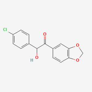 1-(1,3-Benzodioxol-5-yl)-2-(4-chlorophenyl)-2-hydroxyethanone