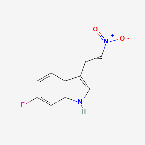 molecular formula C10H7FN2O2 B8615857 3-(2-Nitrovinyl)-6-fluoroindole 