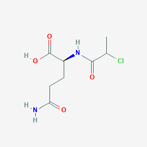 molecular formula C8H13ClN2O4 B8615879 N~2~-(2-Chloropropanoyl)-L-glutamine CAS No. 674778-83-7