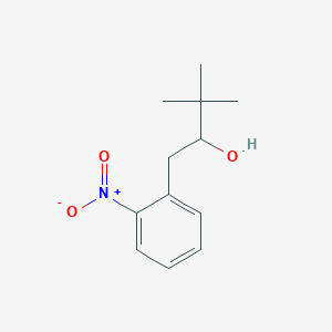 molecular formula C12H17NO3 B8615885 3,3-Dimethyl-1-(2-nitrophenyl)butan-2-ol 