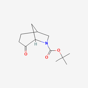 molecular formula C12H19NO3 B8615892 Tert-butyl 4-oxo-6-azabicyclo[3.2.1]octane-6-carboxylate 