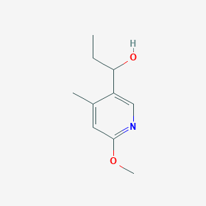 molecular formula C10H15NO2 B8615916 1-(6-Methoxy-4-methyl-pyridin-3-yl)-propan-1-ol 