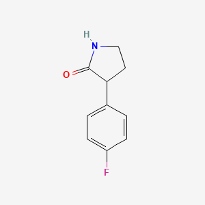 molecular formula C10H10FNO B8615931 3-(4-Fluorophenyl)pyrrolidin-2-one 