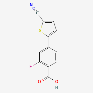 molecular formula C12H6FNO2S B8615936 4-(5-Cyano-thiophen-2-yl)-2-fluoro-benzoic acid 