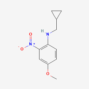 molecular formula C11H14N2O3 B8615944 N-(cyclopropylmethyl)-4-methoxy-2-nitroaniline 