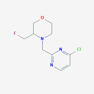 molecular formula C10H13ClFN3O B8615955 4-(4-Chloro-pyrimidin-2-ylmethyl)-3-fluoromethyl-morpholine 
