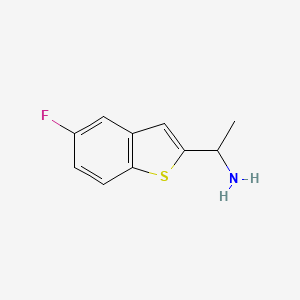 molecular formula C10H10FNS B8615961 1-(5-Fluorobenzo[b]thiophen-2-yl)ethylamine 