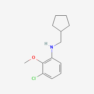 molecular formula C13H18ClNO B8615972 3-Chloro-N-(cyclopentylmethyl)-2-methoxyaniline CAS No. 919800-32-1