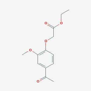 molecular formula C13H16O5 B8615978 Ethyl (4-acetyl-2-methoxyphenoxy)acetate CAS No. 169818-25-1