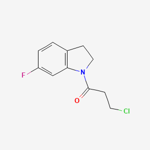 molecular formula C11H11ClFNO B8616041 3-Chloropropionyl-6-fluoroindoline 
