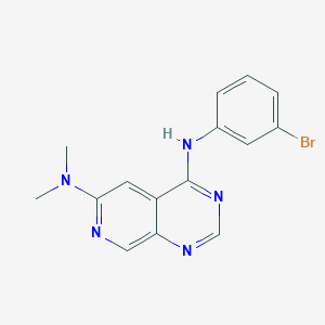 molecular formula C15H14BrN5 B8616050 4-N-(3-bromophenyl)-6-N,6-N-dimethylpyrido[3,4-d]pyrimidine-4,6-diamine 