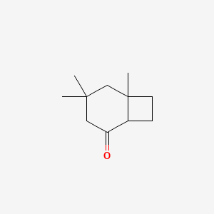 molecular formula C11H18O B8616064 4,4,6-Trimethylbicyclo[4.2.0]octan-2-one CAS No. 34274-88-9