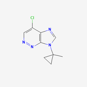 molecular formula C9H9ClN4 B8616093 6-Chloro-9-(1-methylcyclopropyl)-9H-imidazo[4,5-c]pyridazine 
