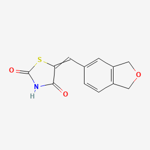 molecular formula C12H9NO3S B8616188 5-[(1,3-Dihydro-2-benzofuran-5-yl)methylidene]-1,3-thiazolidine-2,4-dione CAS No. 648449-77-8