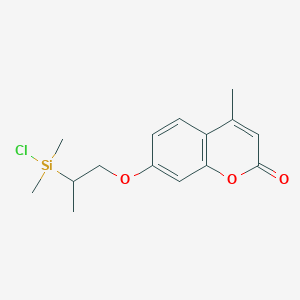 7-{2-[Chloro(dimethyl)silyl]propoxy}-4-methyl-2H-1-benzopyran-2-one