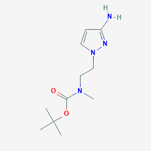 molecular formula C11H20N4O2 B8616273 tert-Butyl 2-(3-Amino-1H-pyrazol-1-yl)ethyl(methyl)carbamate 