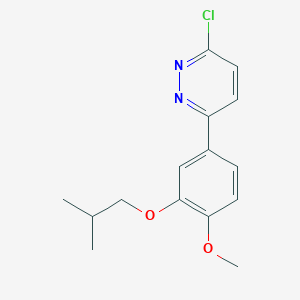 molecular formula C15H17ClN2O2 B8616296 3-Chloro-6-[4-methoxy-3-(2-methylpropoxy)phenyl]pyridazine CAS No. 95183-89-4