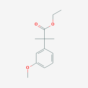 molecular formula C13H18O3 B8616300 Ethyl 2-(3-methoxyphenyl)-2-methylpropanoate 