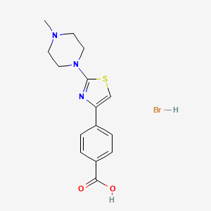 molecular formula C15H18BrN3O2S B8616307 4-[2-(4-Methyl-1-piperazinyl)-4-thiazolyl]benzoic acid hydrobromide CAS No. 455253-69-7