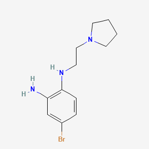 molecular formula C12H18BrN3 B8616325 4-bromo-N1-(2-pyrrolidin-1-yl-ethyl)-benzene-1,2-diamine 