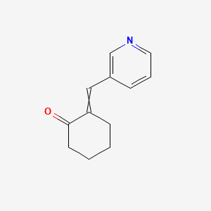 molecular formula C12H13NO B8616343 2-[(Pyridin-3-yl)methylidene]cyclohexan-1-one CAS No. 142968-16-9