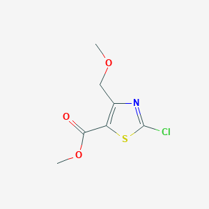 molecular formula C7H8ClNO3S B8616356 Methyl 2-chloro-4-(methoxymethyl)-1,3-thiazole-5-carboxylate 