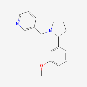 molecular formula C17H20N2O B8616382 2-(3-Methoxyphenyl)-1-(3-pyridinylmethyl)pyrrolidine 