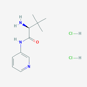 molecular formula C11H19Cl2N3O B8616400 (2S)-2-amino-3,3-dimethyl-N-(pyridin-3-yl)butanamide dihydrochloride 