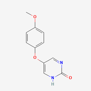 molecular formula C11H10N2O3 B8616424 2(1H)-Pyrimidinone, 5-(4-methoxyphenoxy)- 