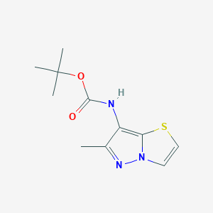 molecular formula C11H15N3O2S B8616426 tert-Butyl(6-methylpyrazolo[5,1-b][1,3]thiazol-7-yl)carbamate 