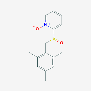 B8616519 1-Oxido-2-[(2,4,6-trimethylphenyl)methylsulfinyl]pyridin-1-ium CAS No. 60264-18-8