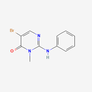molecular formula C11H10BrN3O B8616542 5-bromo-3-methyl-2-(phenylamino)pyrimidin-4(3H)-one 