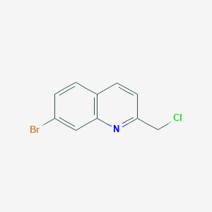 molecular formula C10H7BrClN B8616563 7-Bromo-2-(chloromethyl)quinoline 