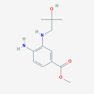 molecular formula C12H18N2O3 B8616585 Methyl 4-amino-3-[(2-hydroxy-2-methylpropyl)amino]benzoate 