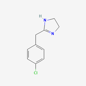 molecular formula C10H11ClN2 B8616605 2-(4-Chlorophenyl)methylimidazoline 