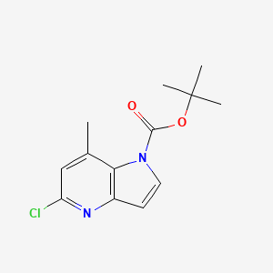 molecular formula C13H15ClN2O2 B8616622 tert-butyl 5-chloro-7-methyl-1H-pyrrolo[3,2-b]pyridine-1-carboxylate 