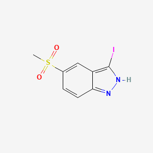 molecular formula C8H7IN2O2S B8616627 3-iodo-5-(methylsulfonyl)-1H-indazole 