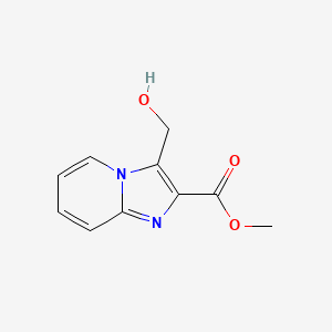 molecular formula C10H10N2O3 B8616630 Methyl 3-(hydroxymethyl)imidazo[1,2-a]pyridine-2-carboxylate 