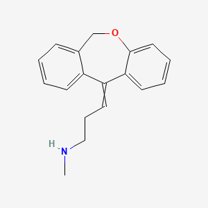 molecular formula C18H19NO B8616642 1-Propanamine, 3-dibenz[b,e]oxepin-11(6H)-ylidene-N-methyl- 