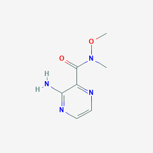 molecular formula C7H10N4O2 B8616686 3-Amino-pyrazine-2-carboxylic acid methoxy-methylamide 