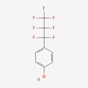 molecular formula C9H5F7O B8616687 Phenol, 4-(heptafluoropropyl)- CAS No. 61324-28-5