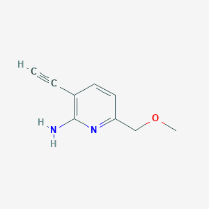 molecular formula C9H10N2O B8616699 3-Ethynyl-6-methoxymethyl-pyridin-2-ylamine 