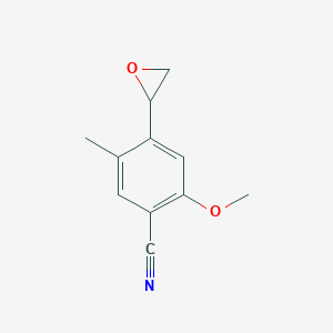 molecular formula C11H11NO2 B8616706 2-Methoxy-5-methyl-4-(oxiran-2-yl)benzonitrile 