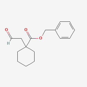 molecular formula C16H20O3 B8616718 Benzyl 1-(2-oxoethyl)cyclohexanecarboxylate 