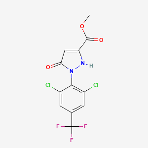 molecular formula C12H7Cl2F3N2O3 B8616758 methyl 1-[2,6-dichloro-4-(trifluoromethyl)phenyl]-5-hydroxy-1H-pyrazole-3-carboxylate 