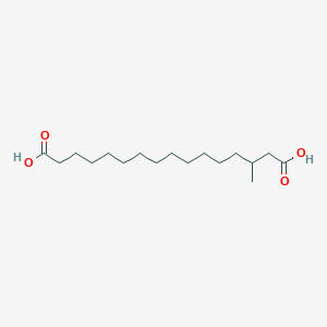 molecular formula C17H32O4 B8616778 3-Methyl-hexadecanedioic acid CAS No. 101592-14-7