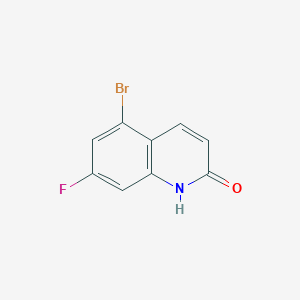 molecular formula C9H5BrFNO B8616787 5-bromo-7-fluoroquinolin-2(1H)-one 