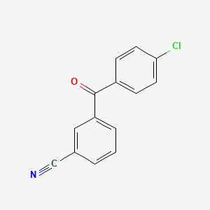 molecular formula C14H8ClNO B8616796 Benzonitrile, 3-(4-chlorobenzoyl)- CAS No. 35256-77-0