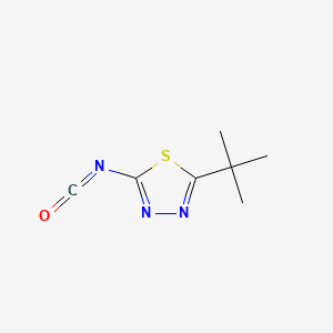 molecular formula C7H9N3OS B8616799 2-t-Butyl-1,3,4-thiadiazol-5-yl Isocyanate CAS No. 51508-06-6