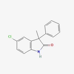 molecular formula C15H12ClNO B8616831 5-Chloro-3-methyl-3-phenyl-1,3-dihydro-2H-indol-2-one CAS No. 52181-34-7